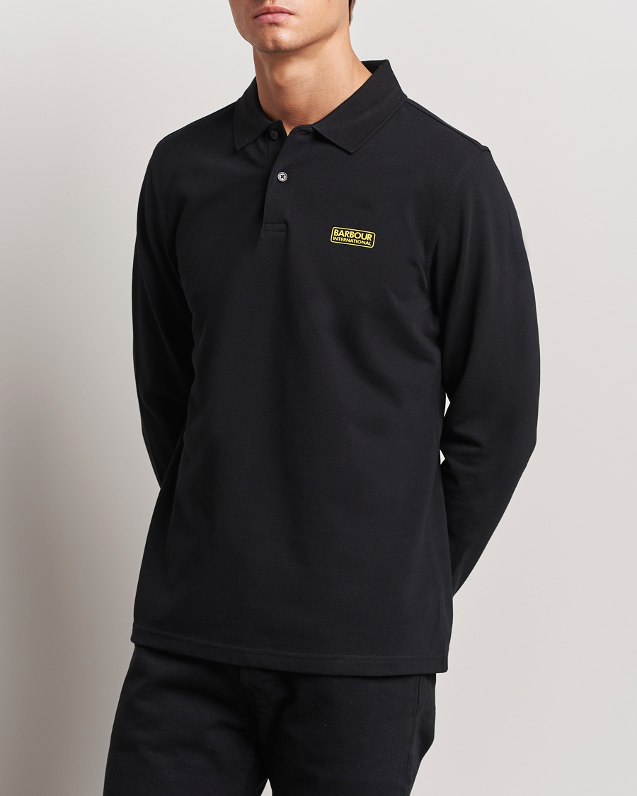 Herre | Tøj | Barbour International | Essential Long Sleeve Polo Black