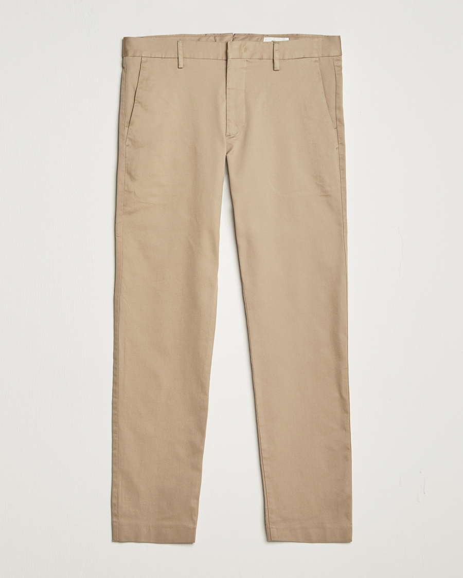Herre | Bukser | NN07 | Theo Regular Fit Stretch Chinos Khaki