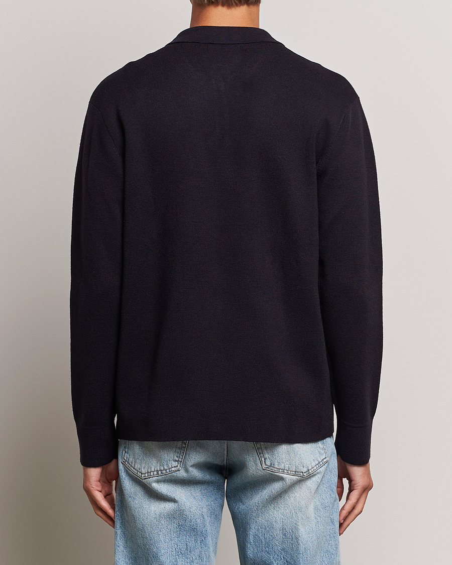 Herre | Trøjer | NN07 | Harald Cotton/Modal Full Zip Navy Blue