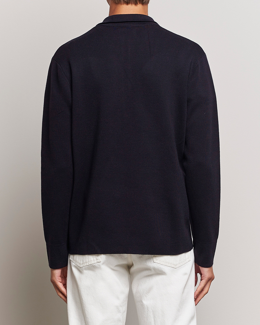 Herre | Trøjer | NN07 | Harald Cotton/Modal Half Zip Navy Blue