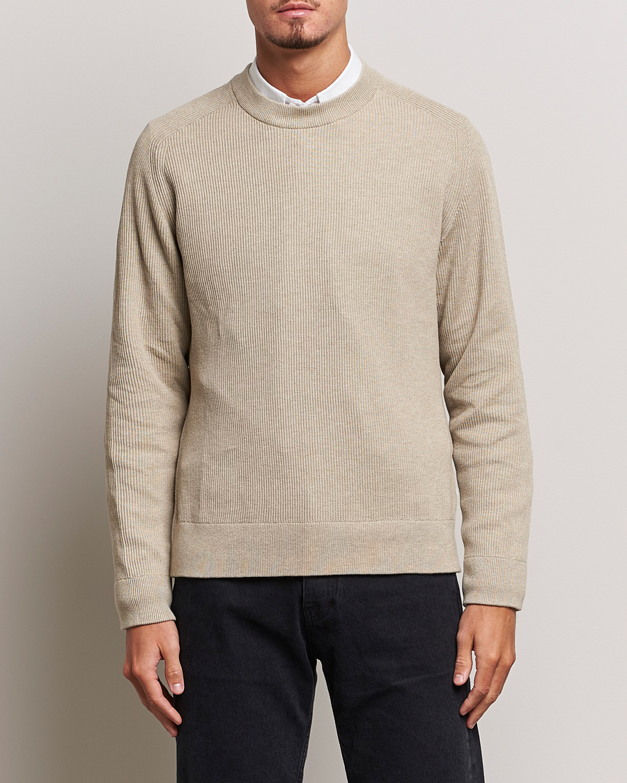 Herre |  | NN07 | Kevin Cotton Knitted Sweater Khaki