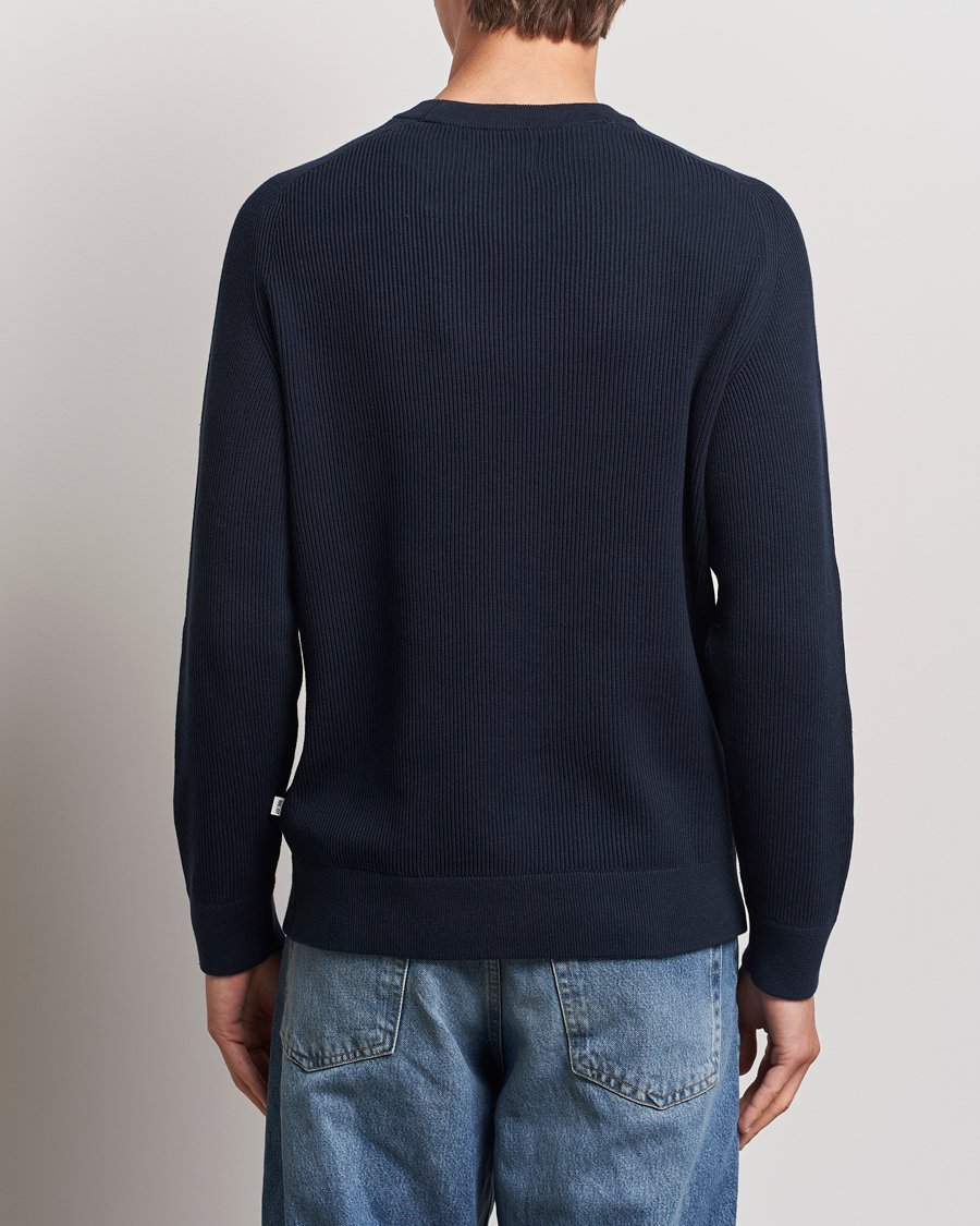 Herre | Trøjer | NN07 | Kevin Cotton Knitted Sweater Navy Blue