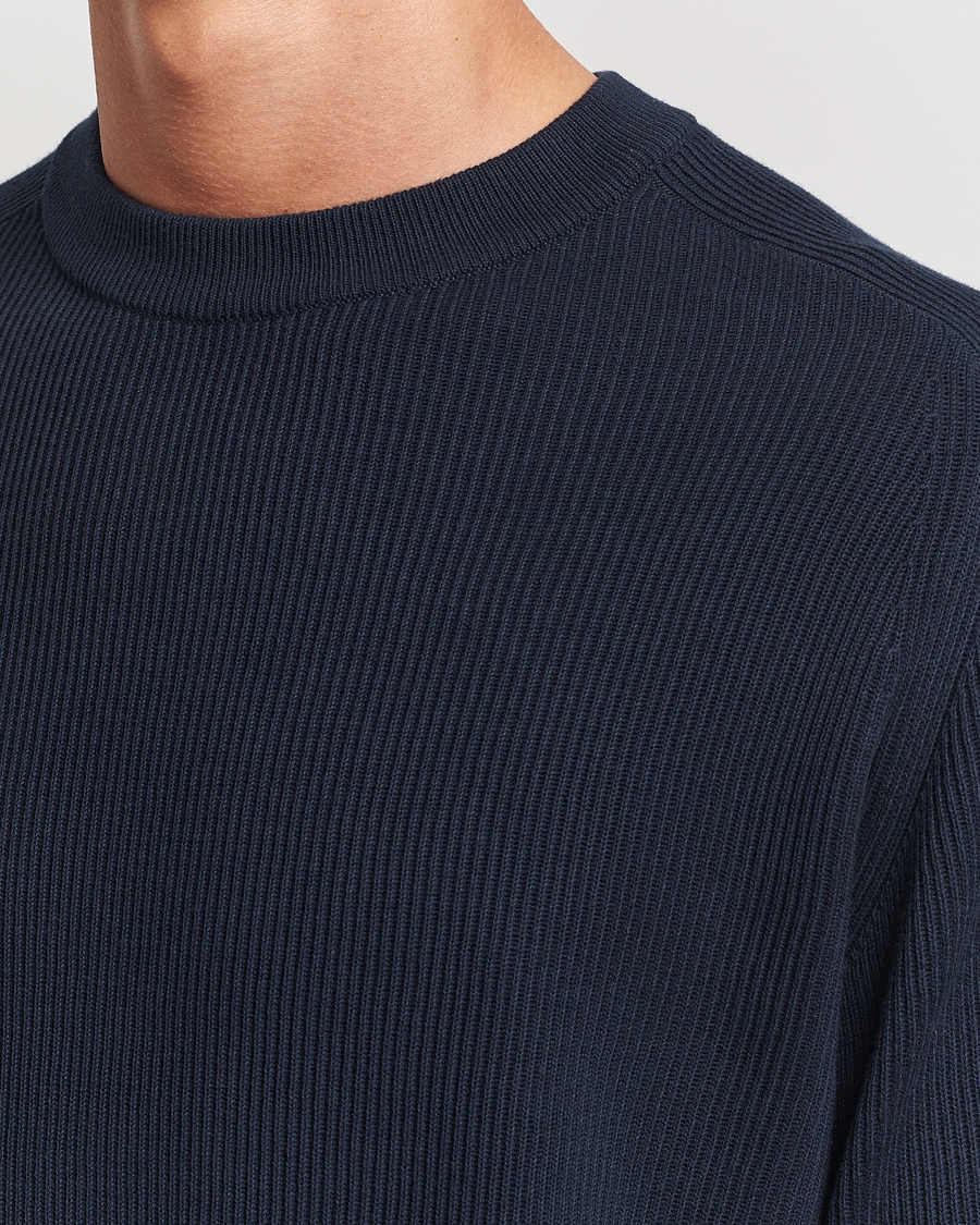 Herre | Trøjer | NN07 | Kevin Cotton Knitted Sweater Navy Blue