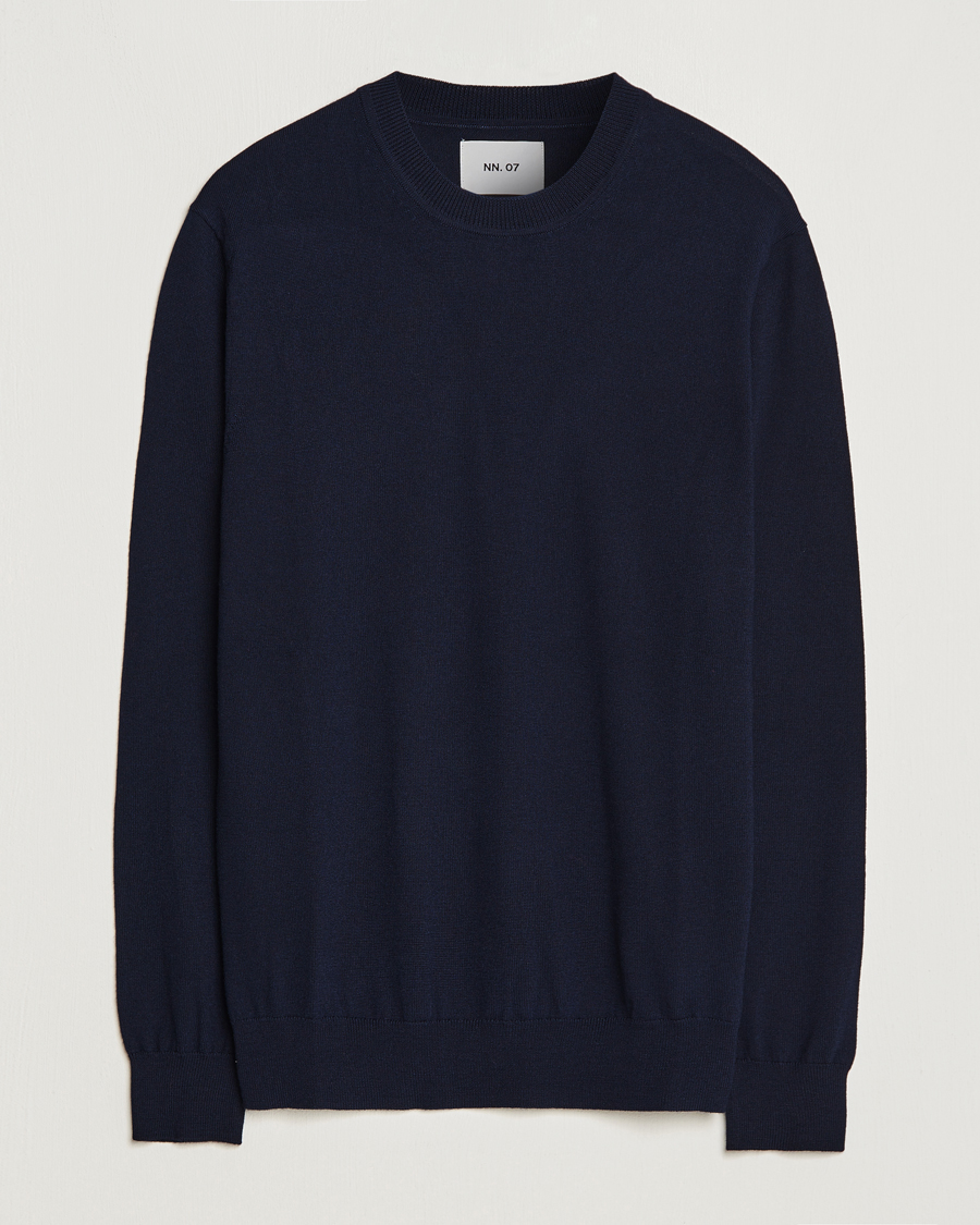 Herre | Trøjer | NN07 | Ted Merino Crew Neck Pullover Navy Blue