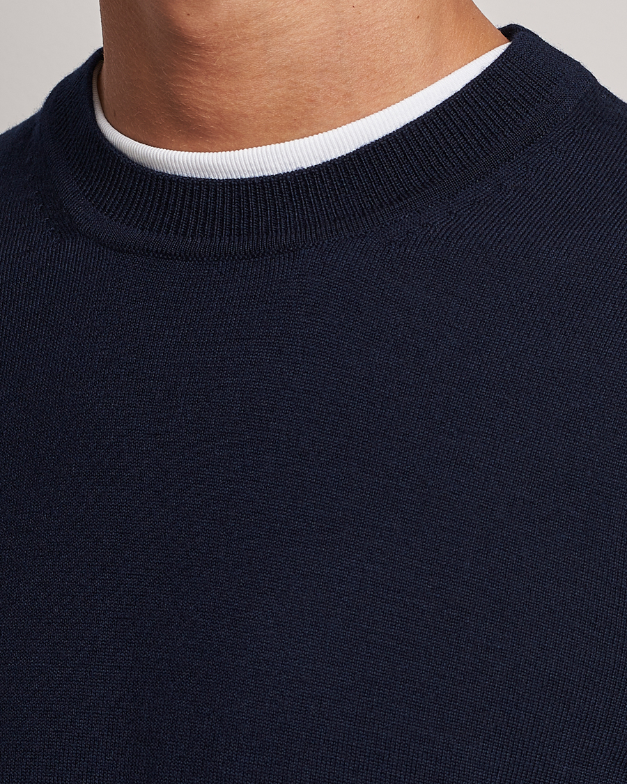 Herre | Trøjer | NN07 | Ted Merino Crew Neck Pullover Navy Blue