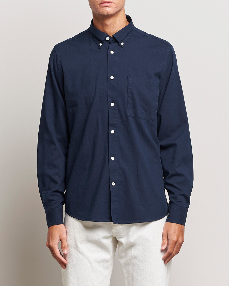 Herre | Afdelinger | NN07 | Arne Tencel Shirt Navy Blue