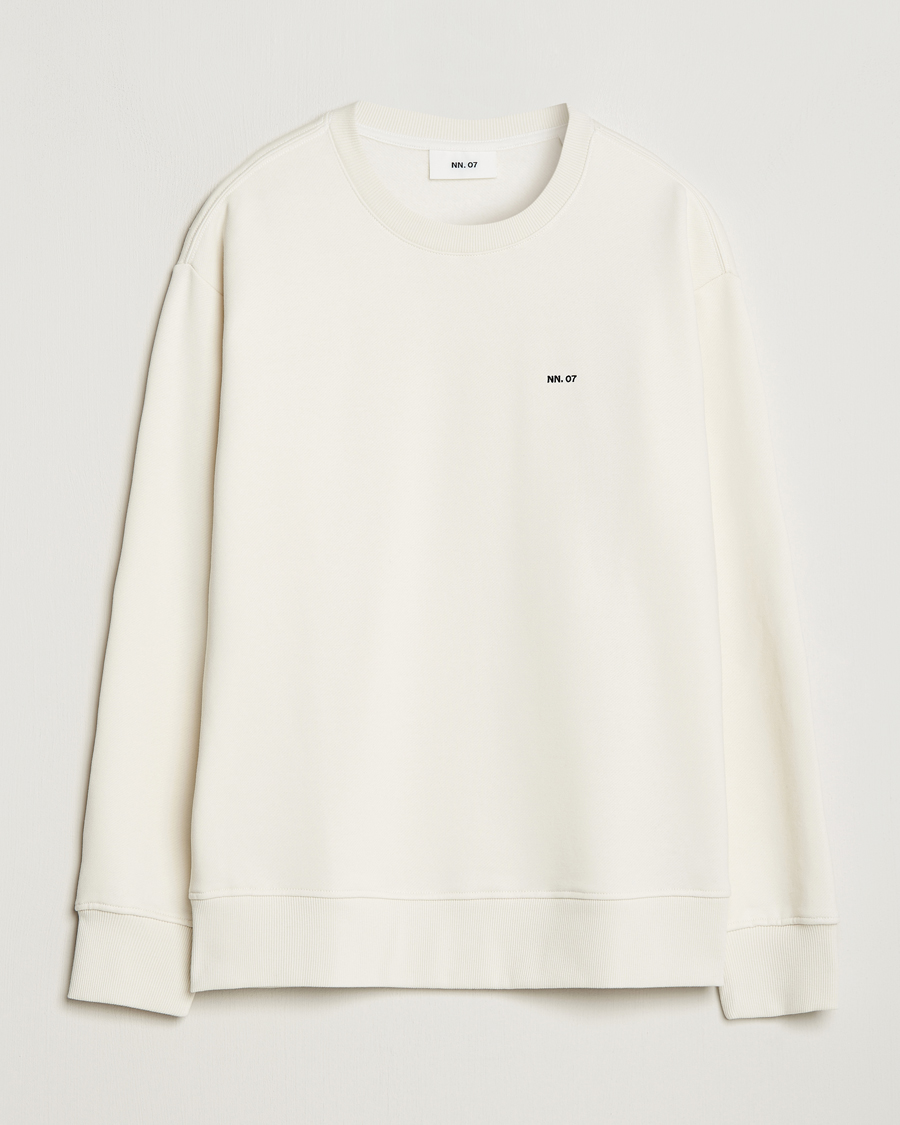 Herre | Trøjer | NN07 | Briggs Logo Crew Neck Sweatshirt Off White