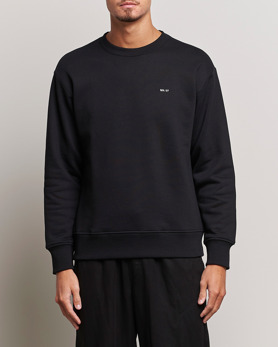 Herre | Afdelinger | NN07 | Briggs Logo Crew Neck Sweatshirt Black