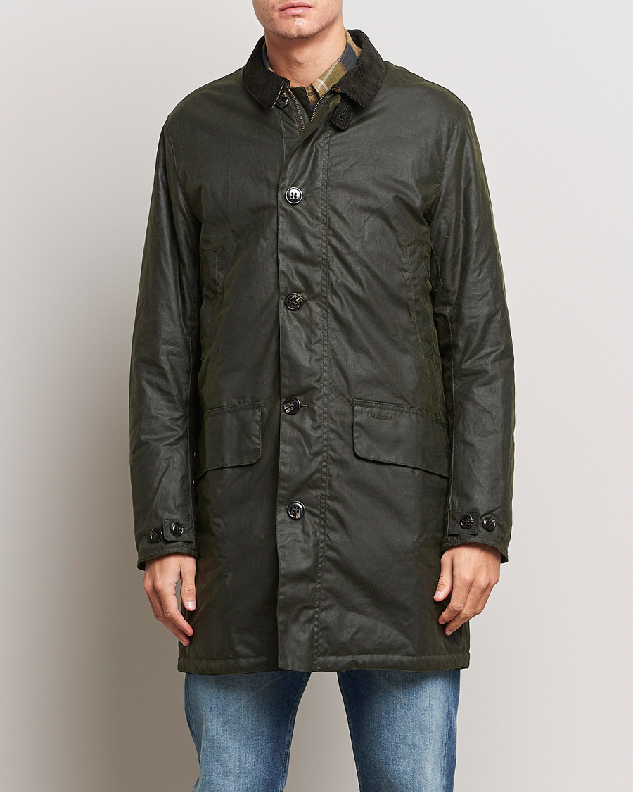 Herre | Jakker | Barbour Lifestyle | Waxed Mac Coat Fern