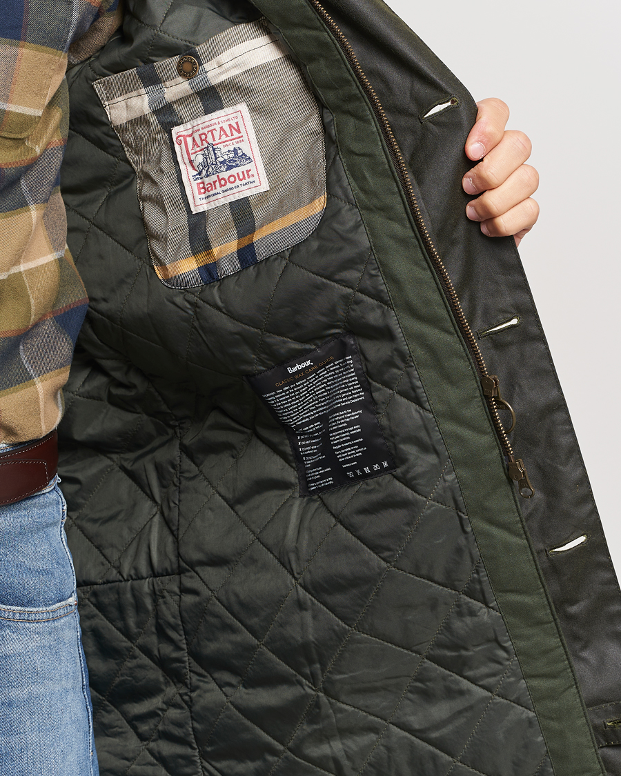 Herre | Jakker | Barbour Lifestyle | Waxed Mac Coat Fern