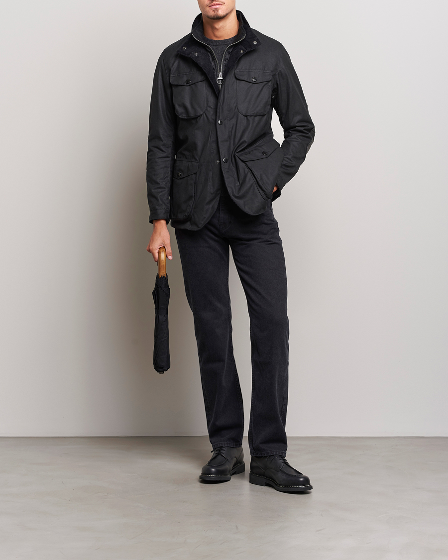 Herre | Jakker | Barbour Lifestyle | Ogston Waxed Jacket Black