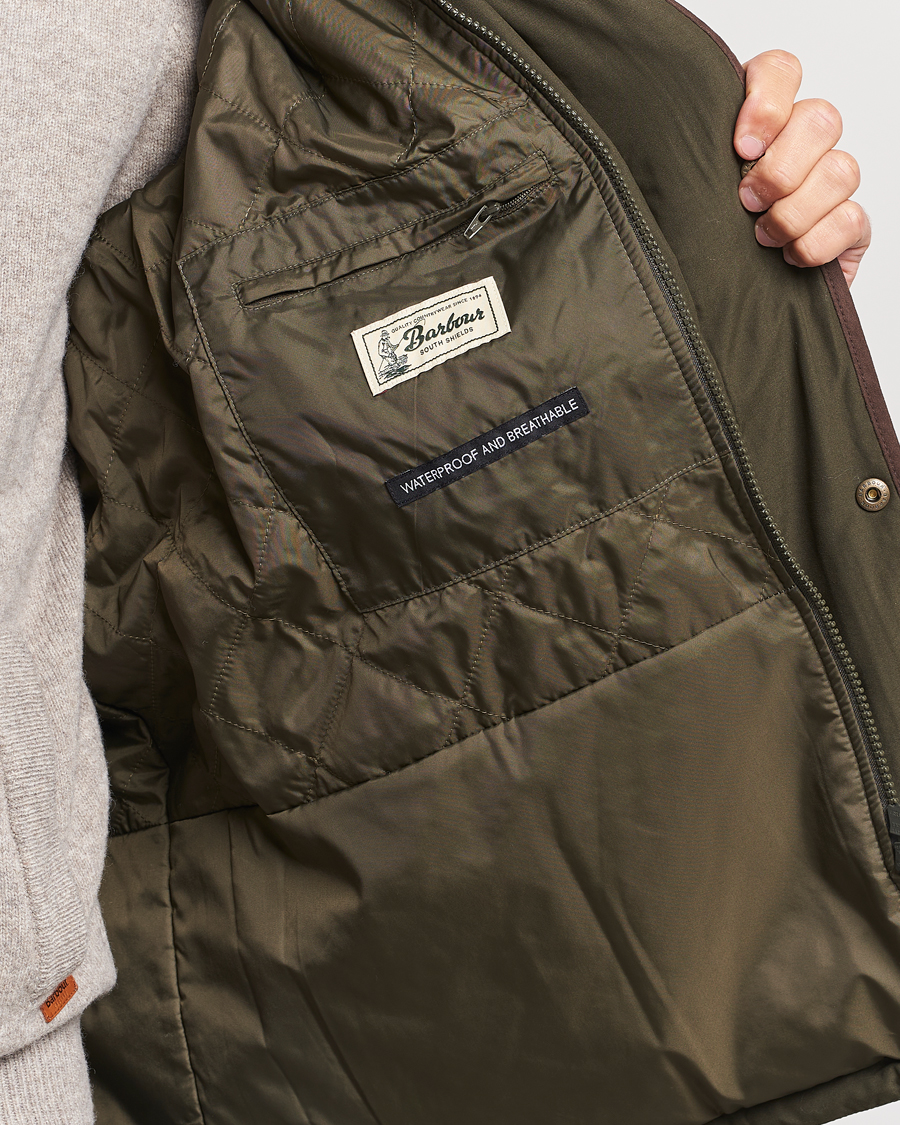 Herre | Jakker | Barbour Lifestyle | Burton Quilt Waterproof Jacket Dark Olive