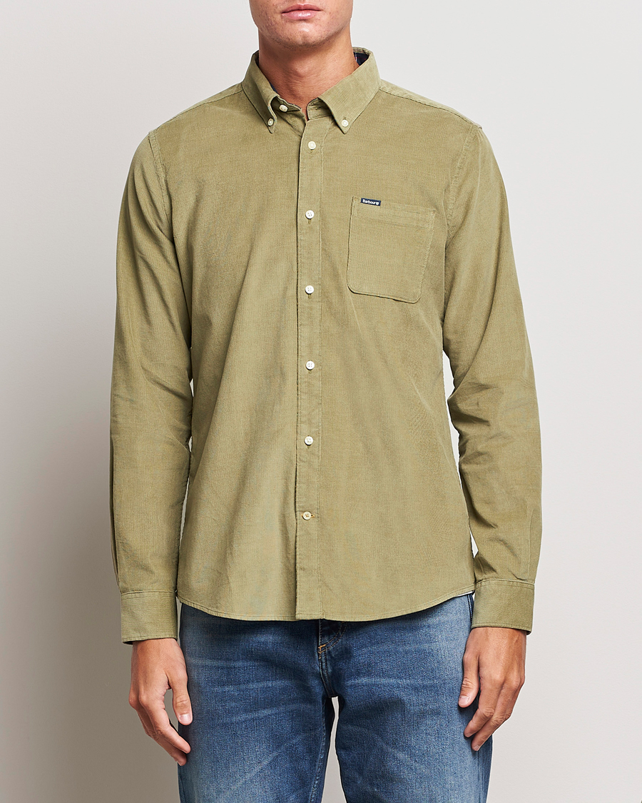 Herre | Barbour | Barbour Lifestyle | Ramsey Corduroy Shirt Bleached Olive