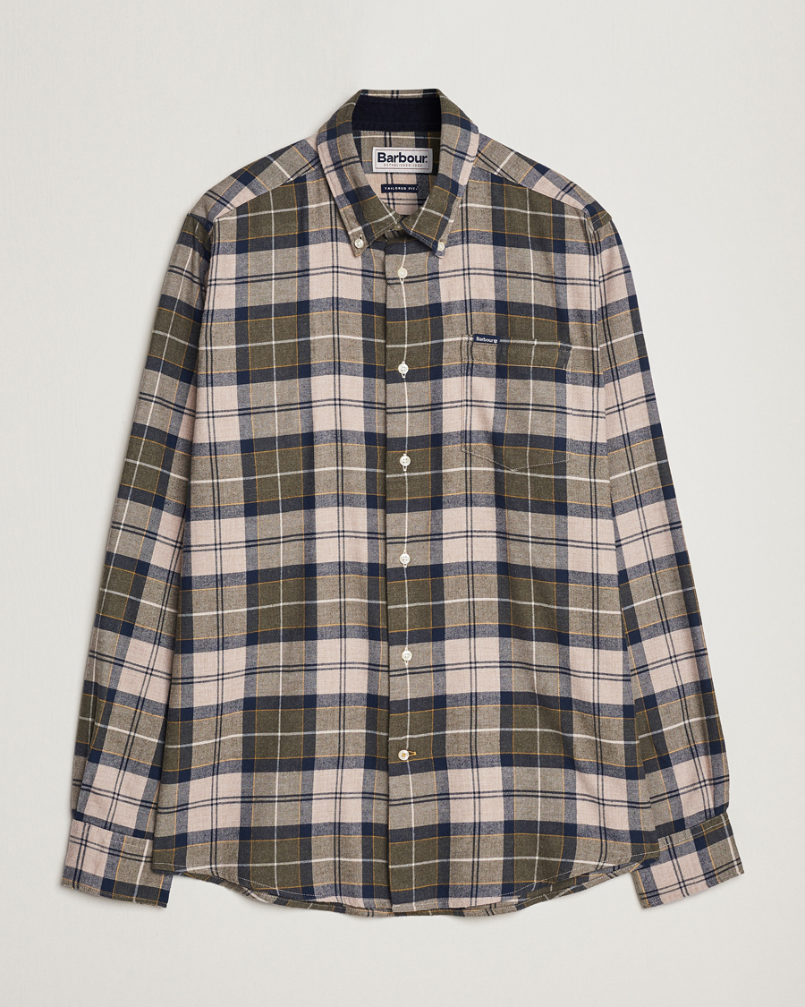 Herre | Skjorter | Barbour Lifestyle | Flannel Check Shirt Forest Mist