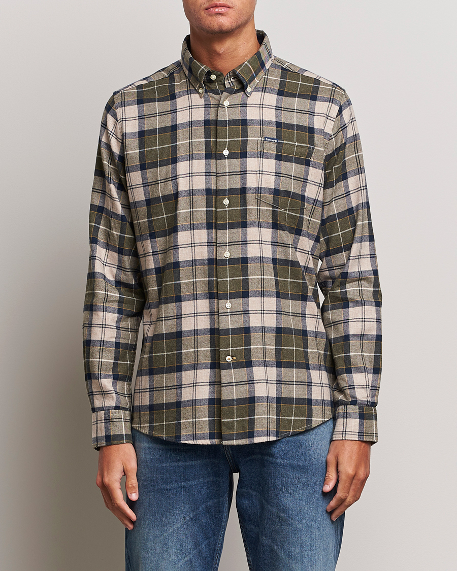 Herre | Skjorter | Barbour Lifestyle | Flannel Check Shirt Forest Mist