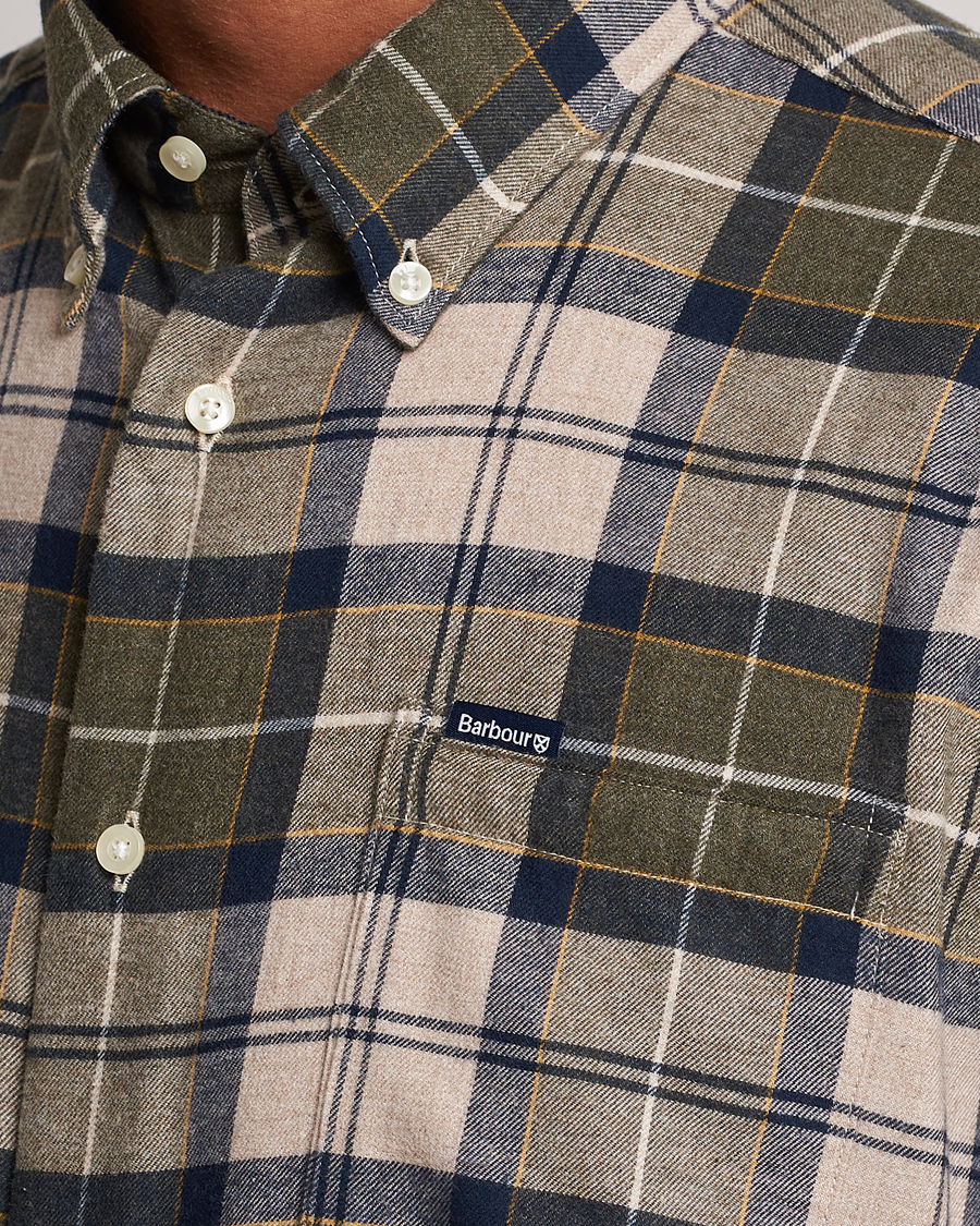 Herre | Skjorter | Barbour Lifestyle | Flannel Check Shirt Forest Mist