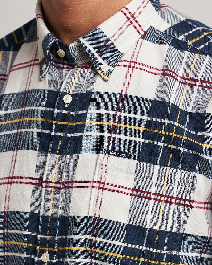 Herre | Skjorter | Barbour Lifestyle | Ronan Flannel Check Shirt Ecru