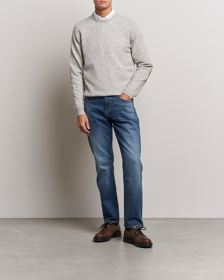 Herre | Trøjer | Barbour Lifestyle | Patch Crew Light Grey Marl