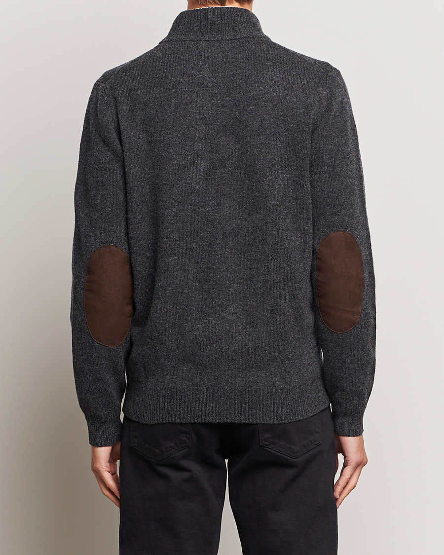 Herre | Trøjer | Barbour Lifestyle | Essential Patch Zip Through Cardigan Charcoal Marl