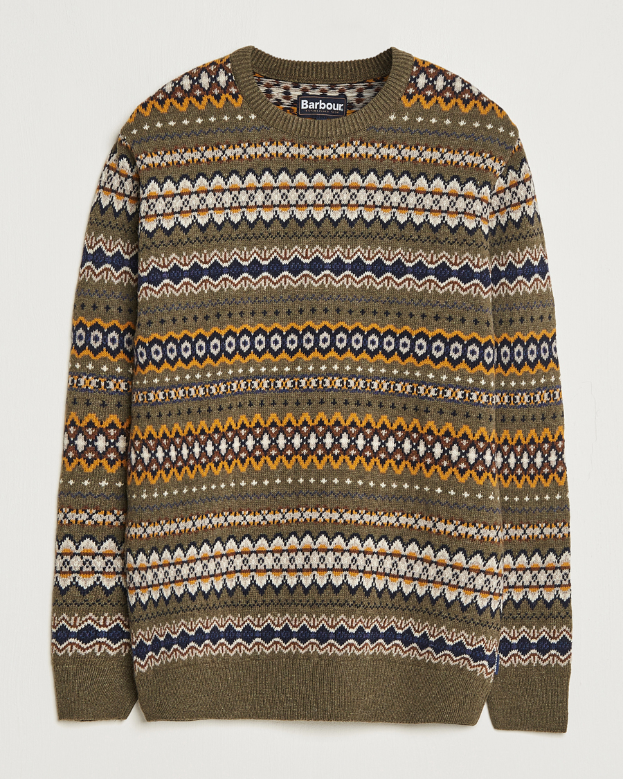 Herre | Trøjer | Barbour Lifestyle | Case Fairisle Crew Willow Green