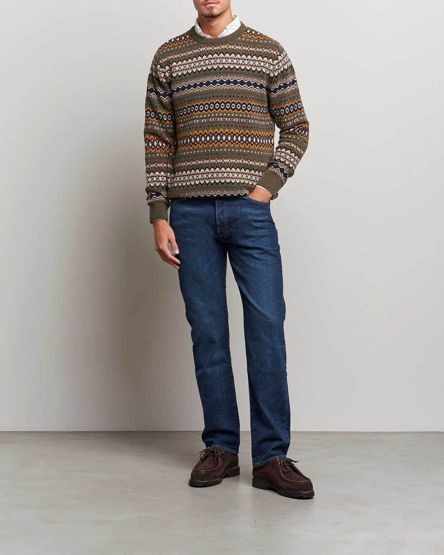 Herre | Trøjer | Barbour Lifestyle | Case Fairisle Crew Willow Green