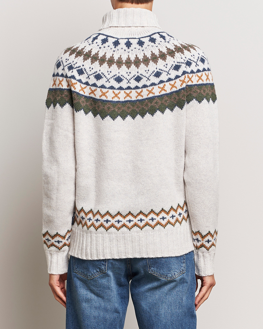 Herre | Trøjer | Barbour Lifestyle | Roose Fairisle Rollneck Whisper White
