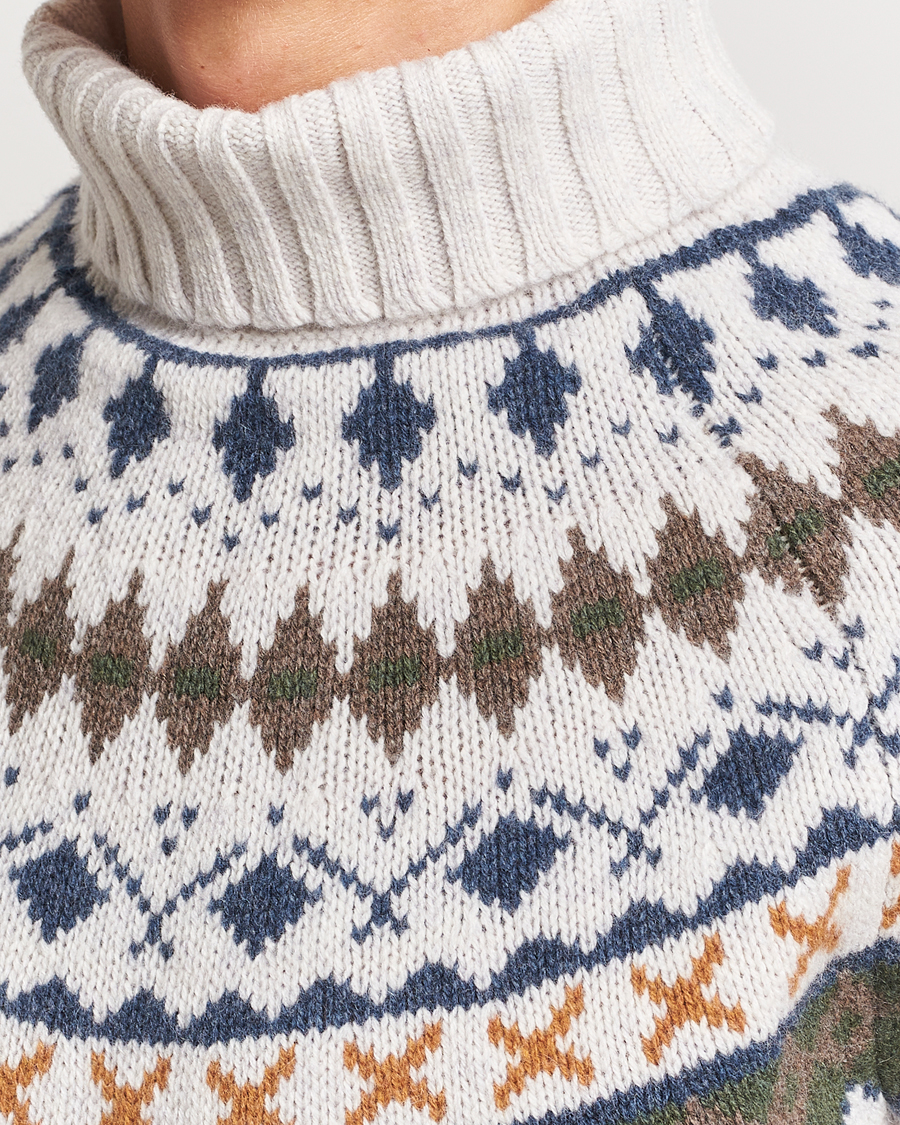 Herre | Trøjer | Barbour Lifestyle | Roose Fairisle Rollneck Whisper White