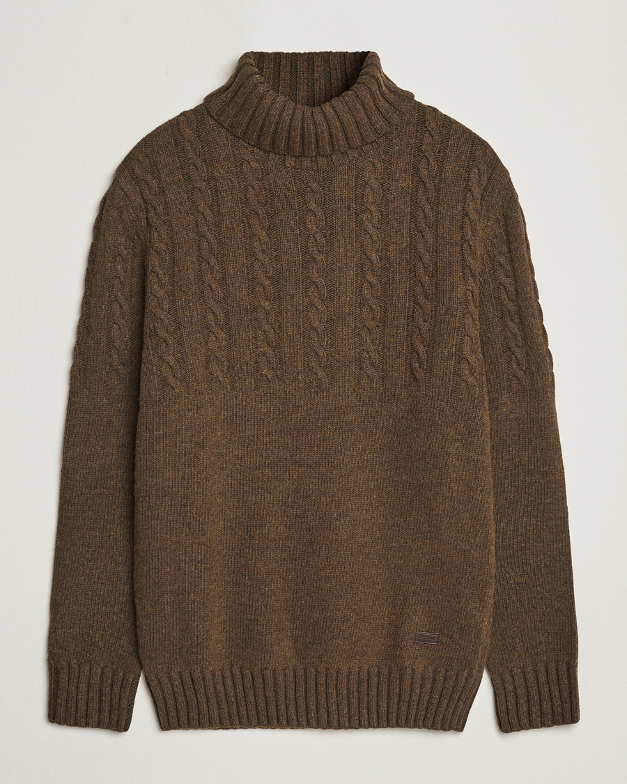 Herre | Trøjer | Barbour Lifestyle | Duffle Cable Rollneck Willow Green