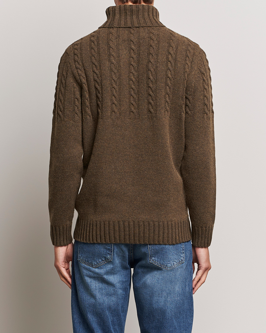 Herre | Trøjer | Barbour Lifestyle | Duffle Cable Rollneck Willow Green
