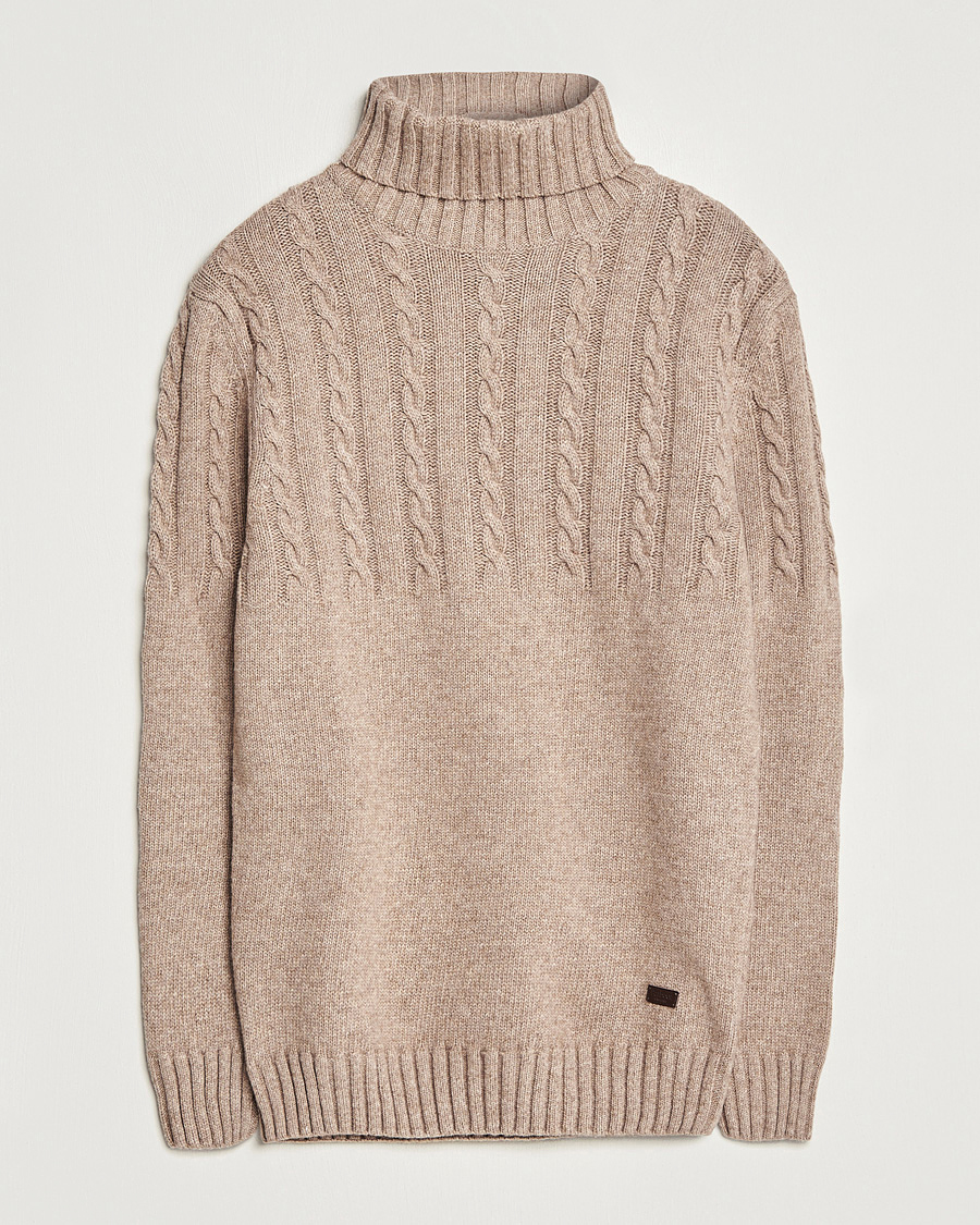 Herre | Trøjer | Barbour Lifestyle | Duffle Cable Rollneck Stone