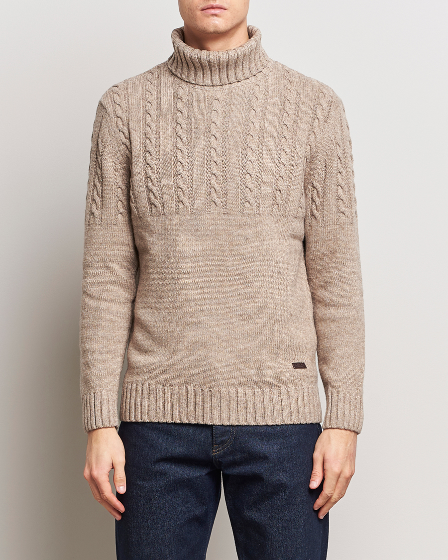 Herre |  | Barbour Lifestyle | Duffle Cable Rollneck Stone