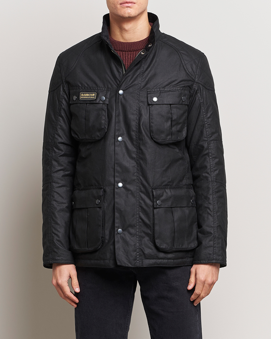 Herre | Jakker | Barbour International | Lockseam Wax Jacket Black