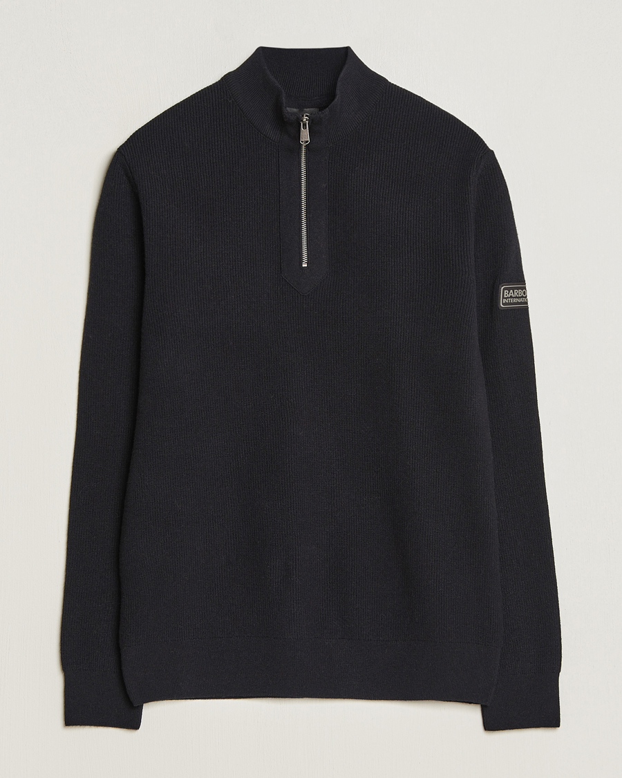Herre | Trøjer | Barbour International | Corser Knitted Halfzip Black