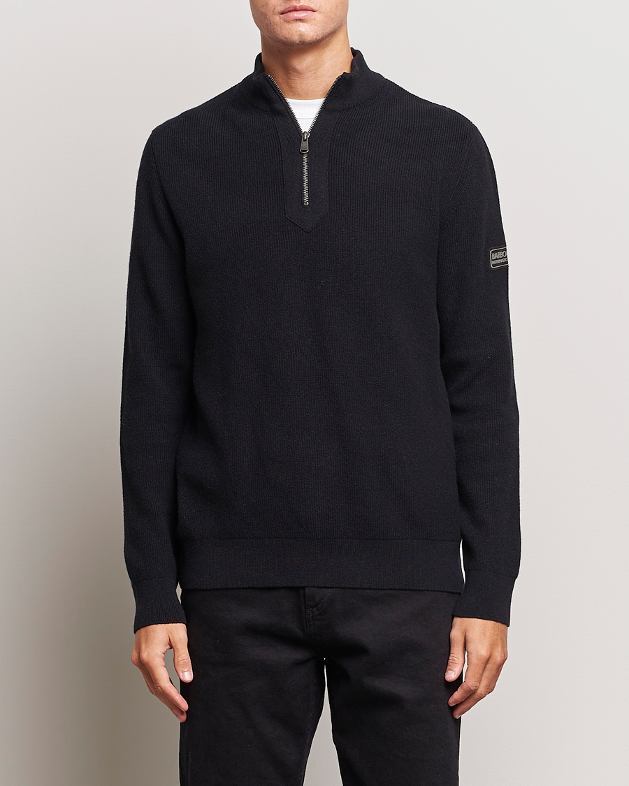 Herre | Trøjer | Barbour International | Corser Knitted Halfzip Black