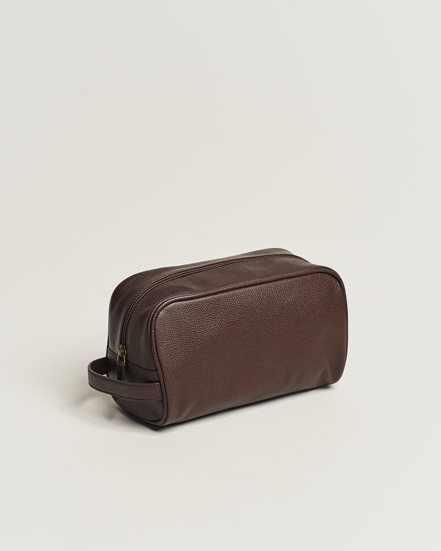 Herre | Barbour | Barbour Lifestyle | Leather Washbag Brown
