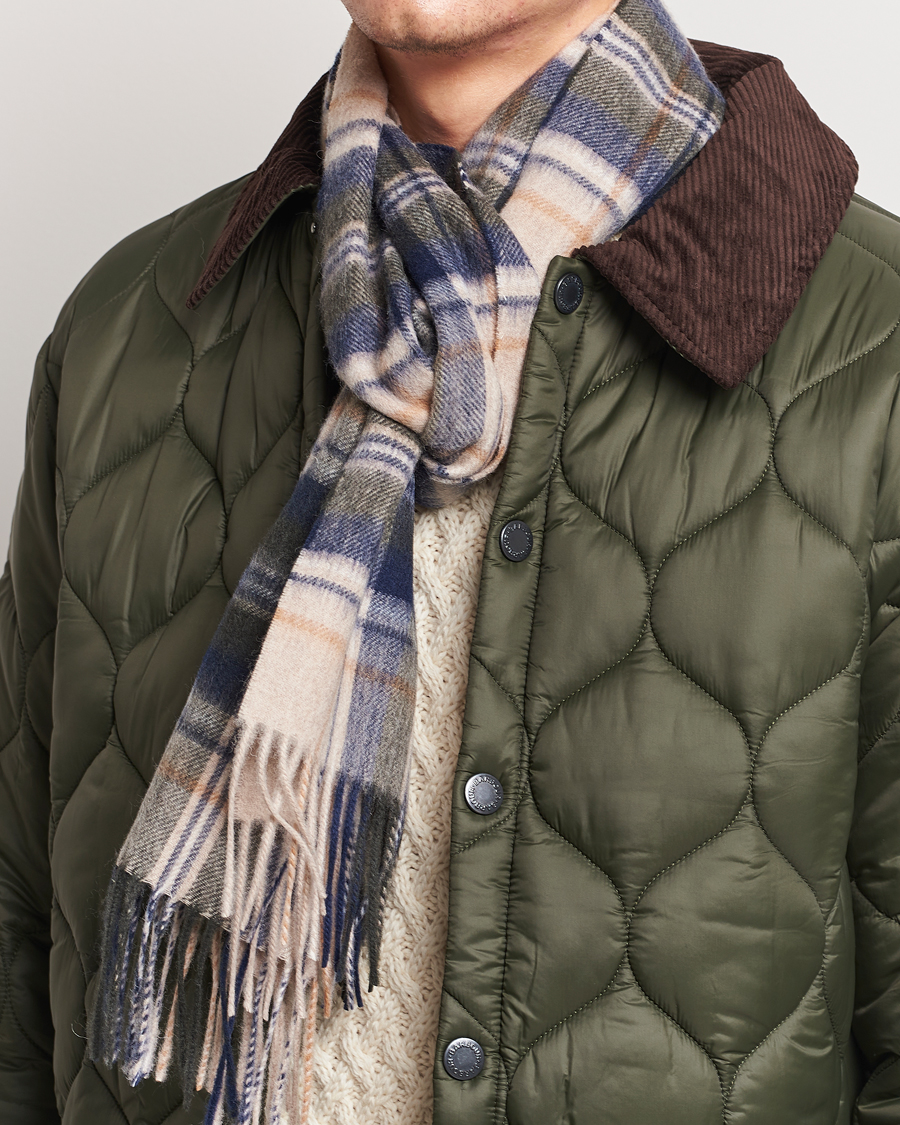 Herre | Barbour Lifestyle Lambswool/Cashmere New Check Tartan Sand/Beige/Plaid | Barbour Lifestyle | Lambswool/Cashmere New Check Tartan Sand/Beige/Plaid