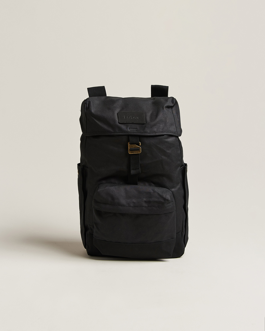 Herre | Barbour Lifestyle Essential Waxed Backpack Black | Barbour Lifestyle | Essential Waxed Backpack Black