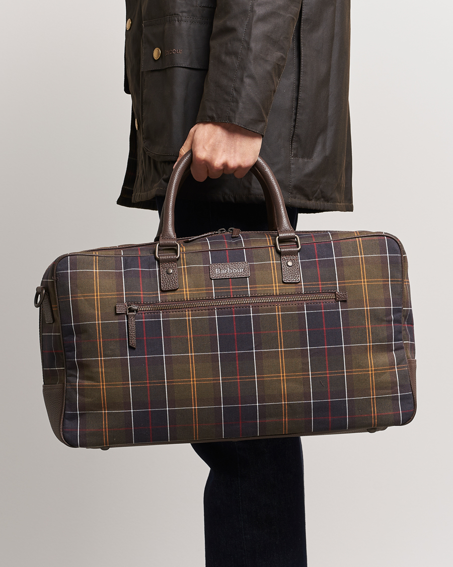 Herr | Väskor | Barbour Lifestyle | Tartan Leather Holdall Classic Tartan