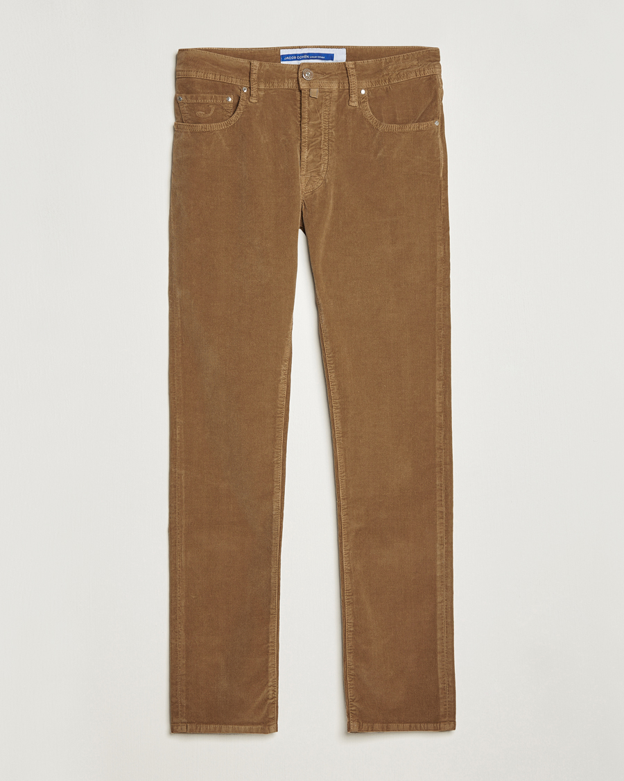 Herre | Bukser | Jacob Cohën | Bard 5-Pocket Corduroy Trousers Beige
