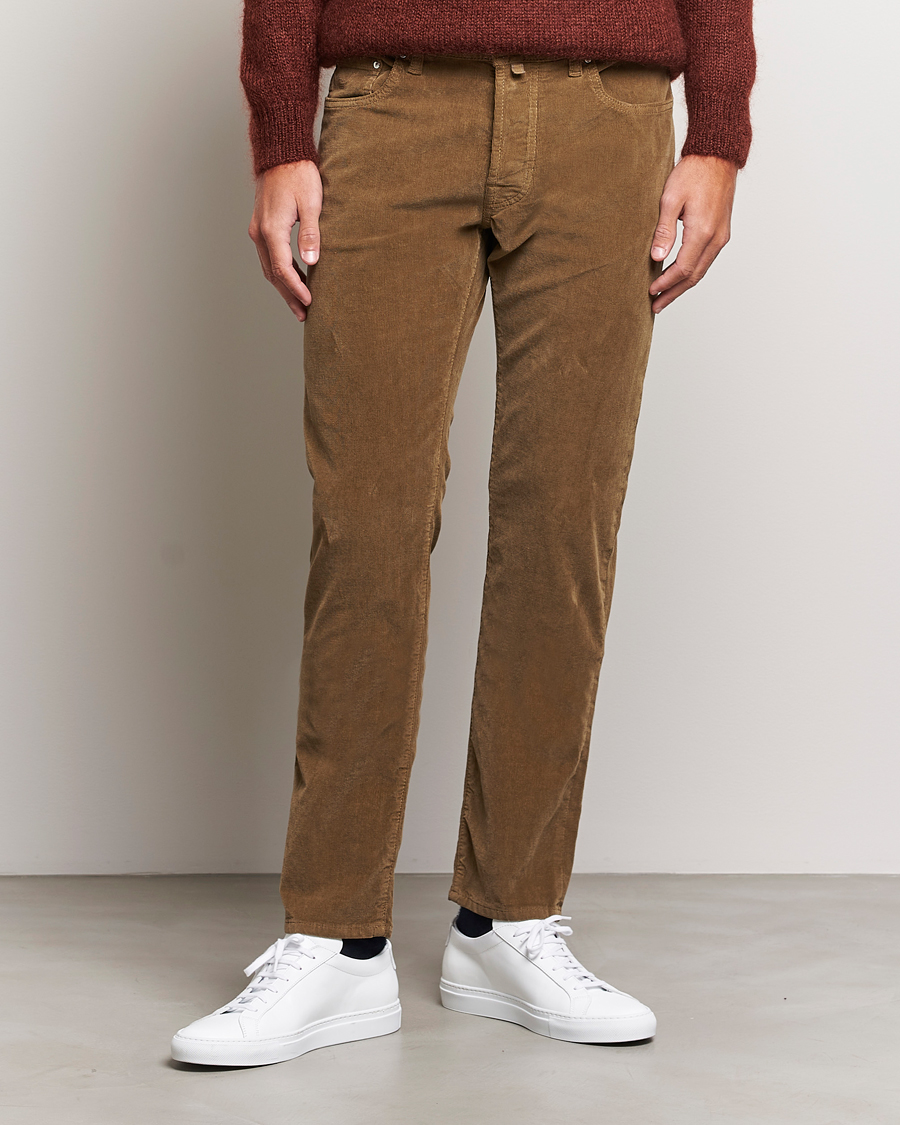 Herre | Bukser | Jacob Cohën | Bard 5-Pocket Corduroy Trousers Olive