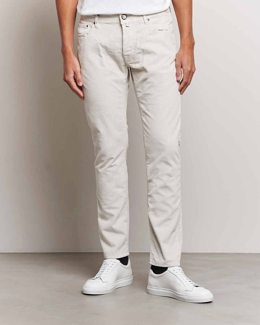 Herre | 5-pocket bukser | Jacob Cohën | Bard 5-Pocket Medium Corduroy Trousers Off White