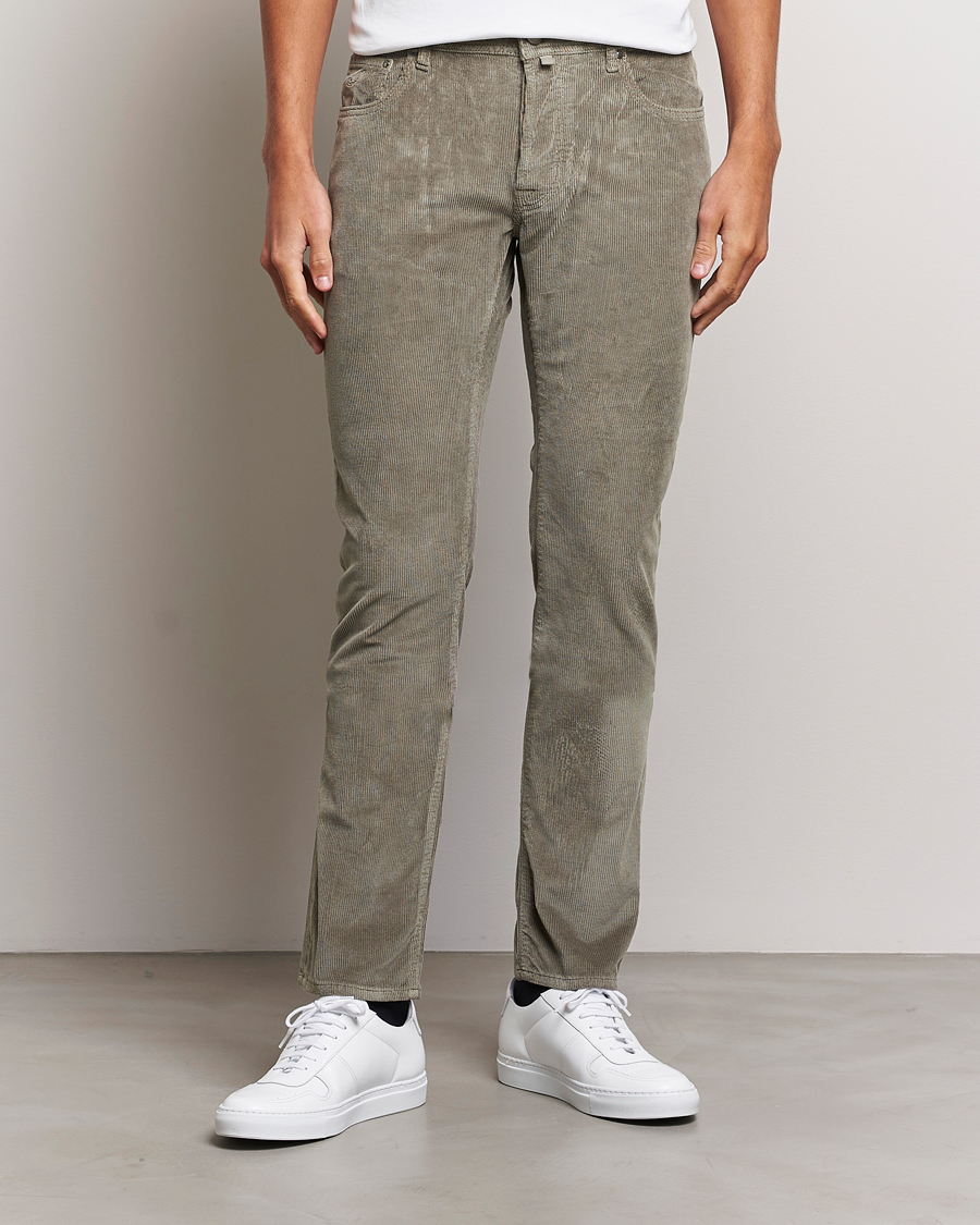 Herre | 5-pocket bukser | Jacob Cohën | Bard 5-Pocket Medium Corduroy Trousers Taupe