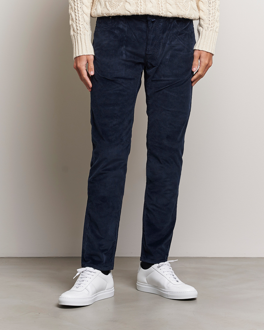 Herre | 5-pocket bukser | Jacob Cohën | Bard 5-Pocket Medium Corduroy Trousers Navy
