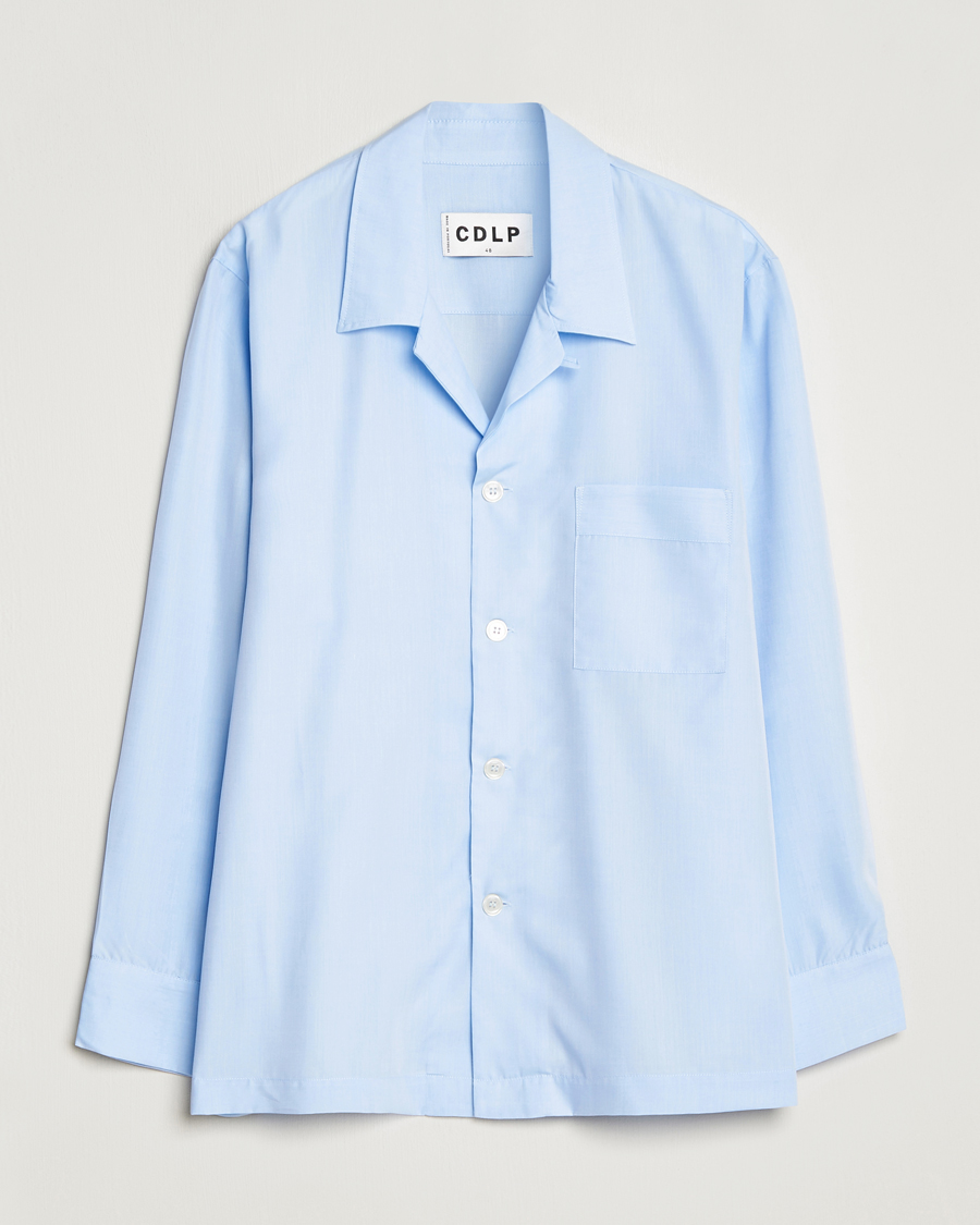 Herre | CDLP | CDLP | Long Sleeve Pyjama Shirt Sky Blue