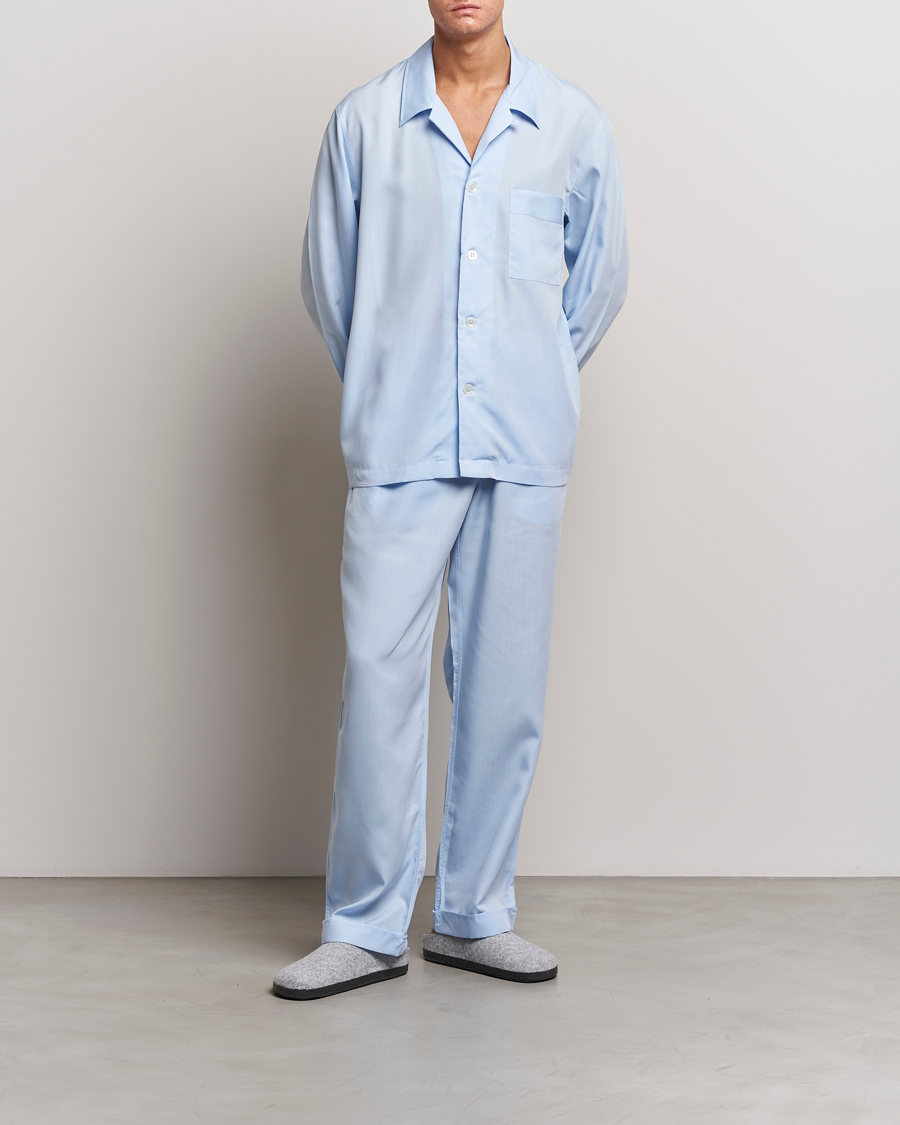 Herre | Pyjamas & Morgenkåber | CDLP | Long Sleeve Pyjama Shirt Sky Blue