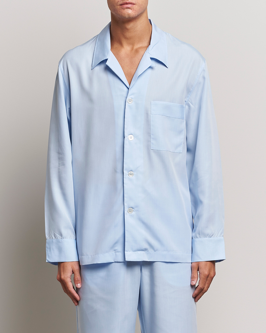 Herre | Nattøj | CDLP | Long Sleeve Pyjama Shirt Sky Blue