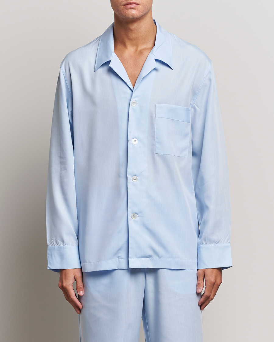 Herre | Pyjamas & Morgenkåber | CDLP | Long Sleeve Pyjama Shirt Sky Blue