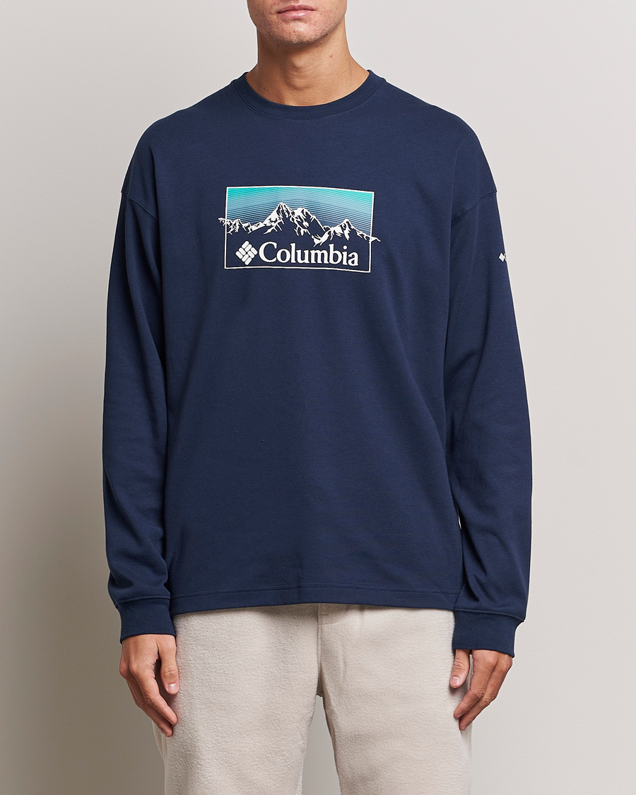 Herre | American Heritage | Columbia | Duxbery Relaxed Long Sleeve T-Shirt Collegiate Navy