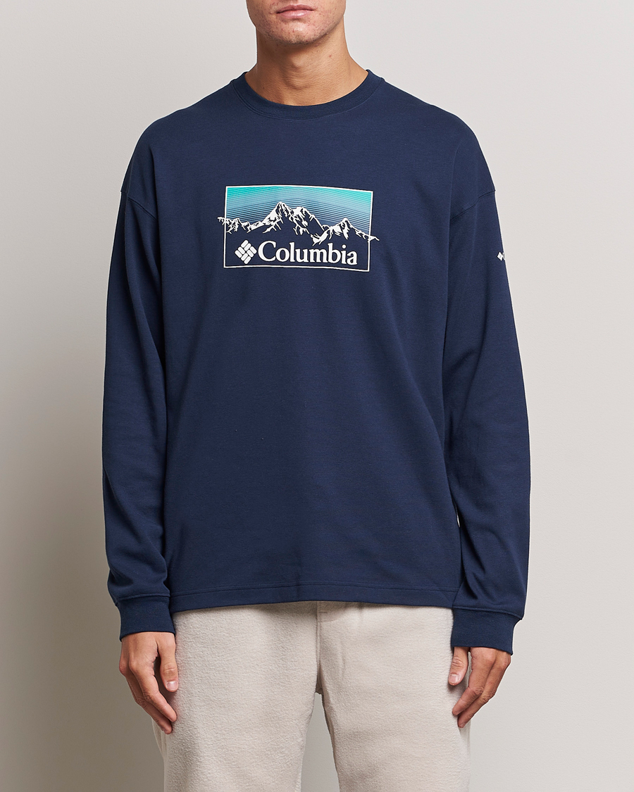 Herre | T-Shirts | Columbia | Duxbery Relaxed Long Sleeve T-Shirt Collegiate Navy