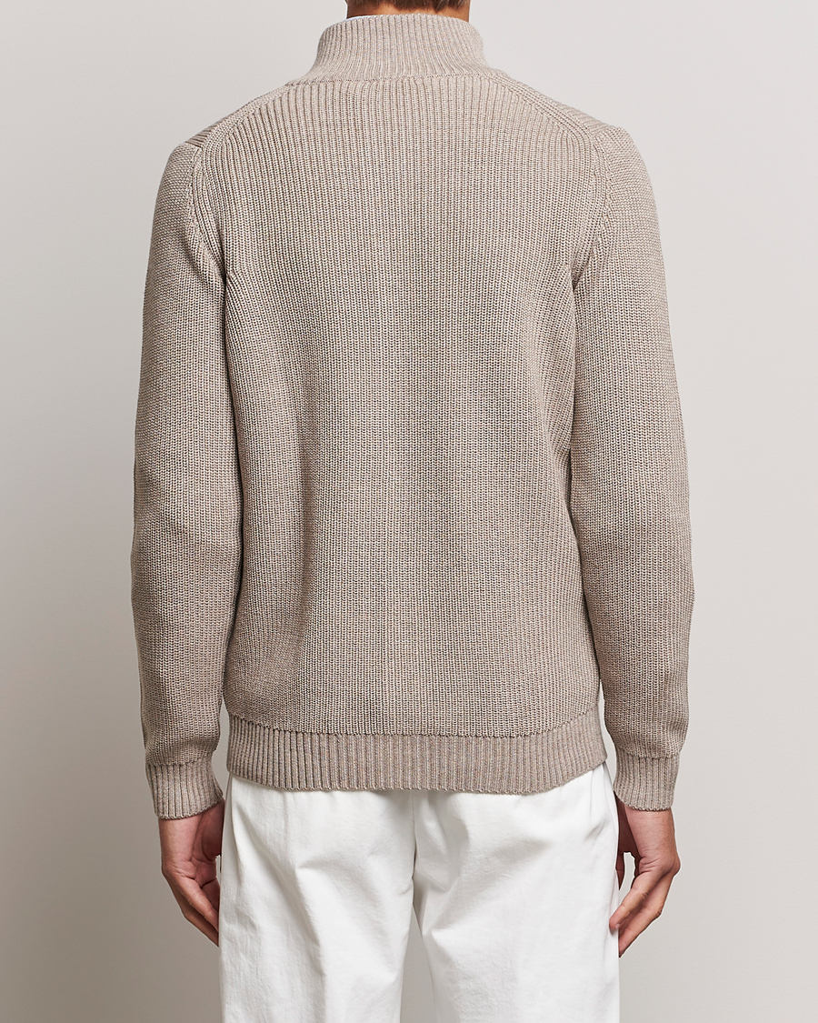 Herre | Trøjer | Stenströms | Half Card Heavy Merino Cardigan Beige